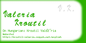 valeria kroutil business card